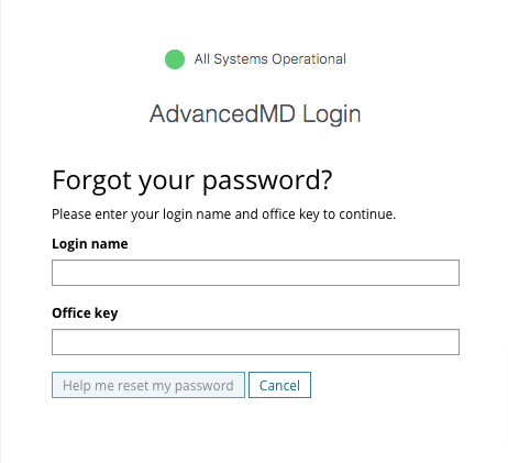 AdvancedMD Patient Portal Login Forget Password