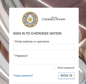 Cherokee Nation Patient Portal Login