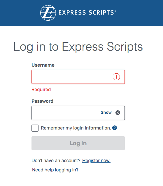Express Scripts Patient Portal Login