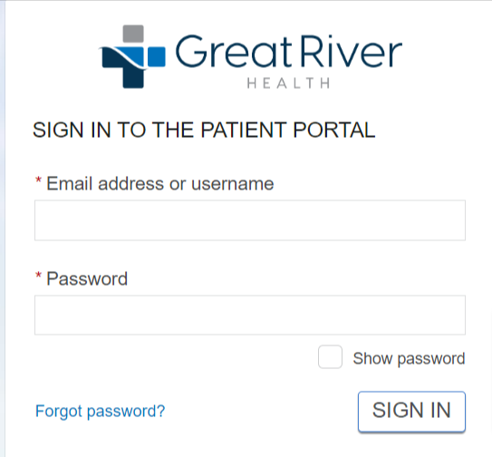 Great River Patient Portal Login