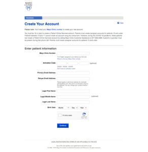 Mayo Clinic Patient Portal Sign Up