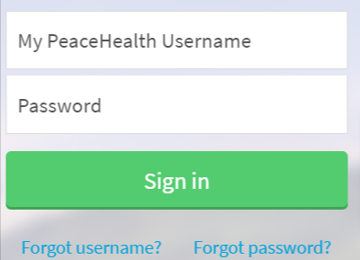 Peace Health Patient Portal login
