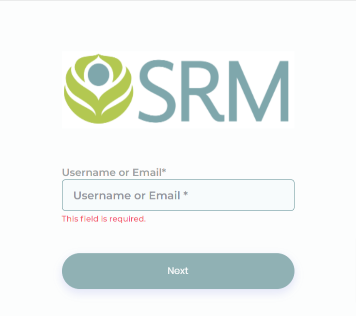 SRM Patient Portal login