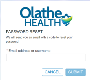 forgotten your Olathe Health Patient Portal login password.