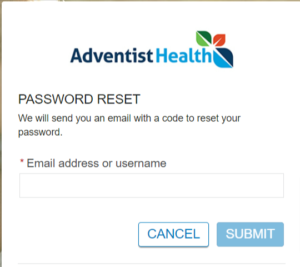 forgotten your Adventist Health Patient Portal login password