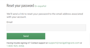 forgotten your NYOH Patient Portal login password
